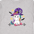 thumbnail image 4 of Inktastic Halloween Girls Unicorn Witch Girls Long Sleeve Toddler T-Shirt, 4 of 5