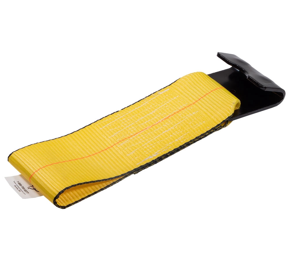 2 Paack 4Inch x 11Inch Fixed End Tie Down Strap with Flat Hook and Bolt Loop - Replacement Ratchet Straps 5,400 lbs Working Load Limit, Heavy Duty 4 Inch Ratchet Straps