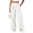 thumbnail image 3 of High  Waist Women Casual Wide Leg Pants Straight Drawstring Sport Trousers, 3 of 7