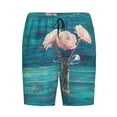 thumbnail image 4 of Wukai Flowers in Glass Vase Men’s Short Pajama Pants With Pockets Soft Sleep Pj Shorts for Men-3X-Large, 4 of 6