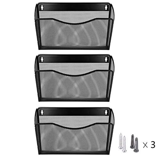 Maxgear Hanging Wall File Holder Organizer Office Mesh Mount Single Pocket Baskets Folder Collection 3 Black Com - File Folder Wall Holder Maxgear Hanging Wall File Holder Organizer Office Mesh Mount Single Pocket Baskets Folder Collection 3 Black Com - File Folder Wall Holder