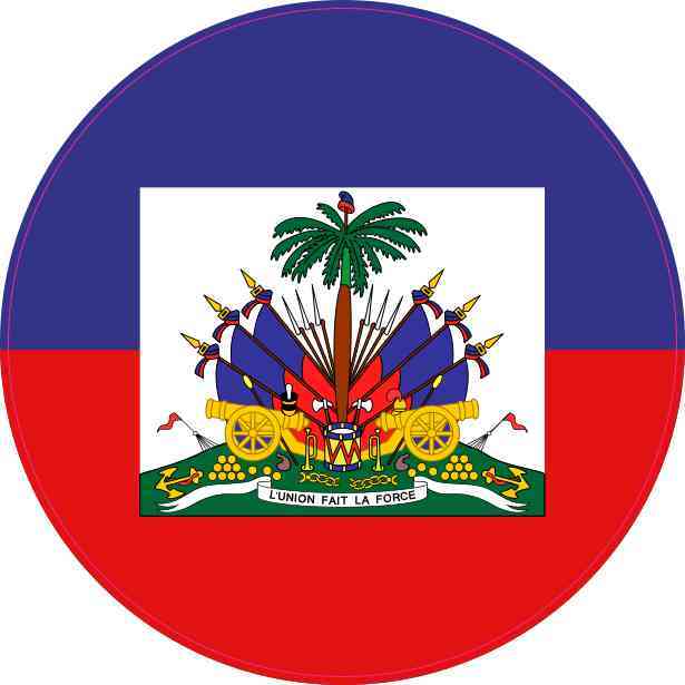 4in x 4in Haiti Flag Sticker Vinyl Luggage Decal Vehicle Bumper