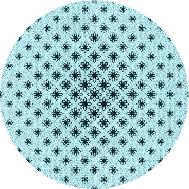 Ahgly Tapis Rond Lavable en Machine Intérieur Transitionnel Vert Écume de Mer, 3 Pieds Rond