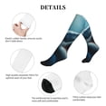 thumbnail image 5 of Lsque 3D Realistic Shark Pattern Sport Compression Socks for Men & Women 15-20 mmHg Knee High Nurse Pregnant Running Medical and Travel Athletic, 5 of 6