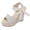 White, variant on JINMGG Wedges for Women Plus Clearance Women's Ladies Platform Wedges Heel Sandals Floral Flower Lace-up Shoes Footwear White 38