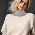 thumbnail image 1 of YSNOOWE Cuello Alto Falso De Media Blusa En Para Mujer Con Sofisticado, 1 of 6
