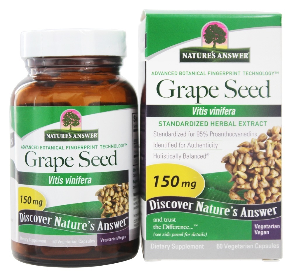 Nature's Answer Grape Seed Extract 60 Vegetarian Capsules Walmart