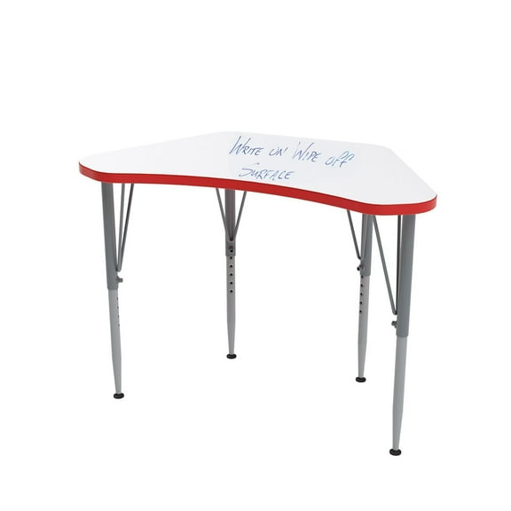 Homestock Asian Fusion Desk Adjustable Height S Table Write-On/Wipe-Off Dry Erase Top For School Classroom