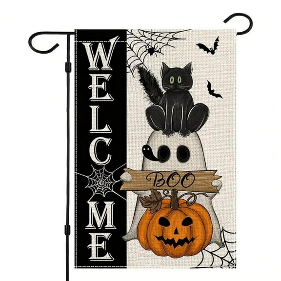 Halloween Outdoor Flag, Halloween Flag Decor,Halloween Garden Flag Scary Decor | Indoor Ghost Pumpkin Banner, Outdoor Yard Ornament, Flag