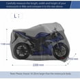 thumbnail image 2 of Motorradgarage Motorradplane Motorrad Faltgarage, Motorrad Abdeckplane Abdeckhaube, Roller-Schutzhülle Outdoor & Indoor para Harley-Davidson, Honda, Suzuki (Negro, L (220x95x110 cm)), 2 of 5