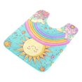 thumbnail image 7 of Yayeee Bath Rug for Bathroom Floor Non Slip Contour Fluffy Soft Absorbent Mat, 20"x24", Retro Blue Rainbow, 7 of 7
