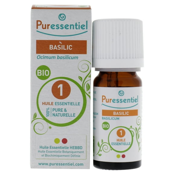 Puressentiel Organic Essential Oil - Basil, Aromatherapy, 0.17 oz