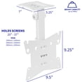 thumbnail image 2 of VIVO White Manual Flip Down 20" to 37" Screen Mount | For Pitched Roof Ceilings, 2 of 8
