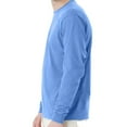 thumbnail image 3 of Hanes Essential-T Men's Long Sleeve T-Shirt, Crewneck, Classic Fit Cotton Tee, Carolina Blue, XL, 3 of 5