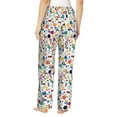 thumbnail image 3 of Naloa Colorful Spots Print Women’s Ultra-Soft Comfy Pajama Lounge Pants with Pockets & Drawstring, 3 of 8