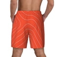 thumbnail image 4 of Uemuo Salmon Fish Meat Pattern Mens Swim Trunks Quick Dry Board Shorts with Mesh Lining, Stretch Beach Shorts Quick Dry No-Chafing Board Shorts-Small, 4 of 9