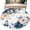 MidnightBlue LightPink, variant on Area Rug for Living Room, Vintage Blue Floral Non-Slip Indoor Large Carpet for Bedroom/Dining Room, Butterflies Watercolor Flower Tan Washable Low-Profile Rectangle Floor Runner Rugs - 6 x 9 Ft