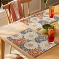 thumbnail image 4 of Retro Dahlia Flower Placemats Set of 6, White Orange Floral Watercolor Non-Slip Place Mats Washable Table Mats for Kitchen Dining Table Decorations Indoor/Outdoor, 4 of 9