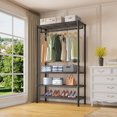 thumbnail image 3 of VIPEK V1 Wire Garment Rack 4 Tiers Heavy Duty Clothes Racks for Hanging Clothes Large Clothing Rack Freestanding Closet with Hanging Rod, 35.4'' L X 15.7'' W X 70.9'' H, Max Load 500LBS, Black, 3 of 7