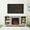 White, variant on 58" Mantel Stone TV Stand with 18" Electric Fireplace, Entertainment Center with Open Storage Space and Adjustable Shelves, TV Consoles for Living Room, Cherry