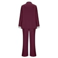 thumbnail image 5 of Women Suits 2 Piece Set Business Casual Dressy Oversized Blazer Jacket Wide Leg Dress Pantsuits Work Formal Outfits, M, 5 of 7