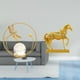 thumbnail image 2 of Estatua de bola de cristal, figura de resina, escultura de hierro, adorno de caballo, elegante decoración artística, adecuada para sala de estar, dorm, 2 of 8