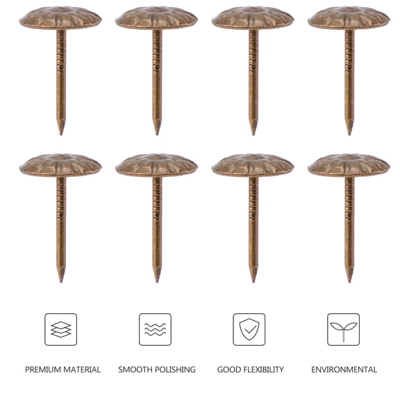 LOLIPPYY 500Pcs Furniture Decorative Nail Decorative Stud Iron Round Antique Style Office Use