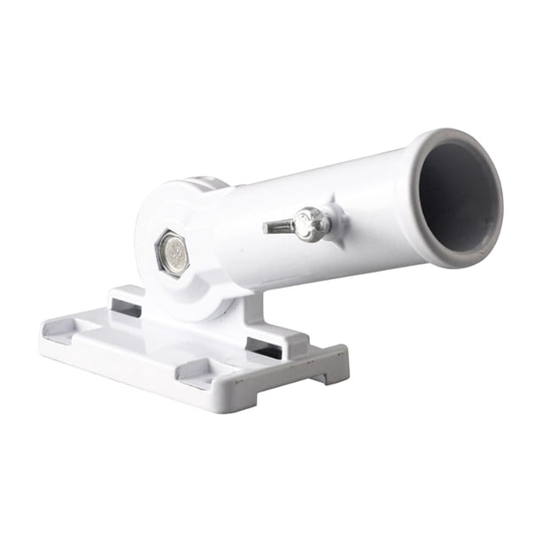 Soporte para mástil de bandera Soporte para mástil de bandera Soporte de montaje para mástil de bandera de metal multifunción poste de pared blanco Zulema Montaje en mástil de bandera