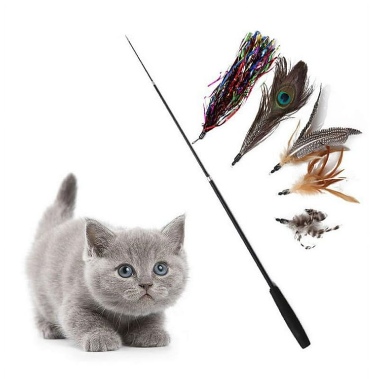 Playful Pet Feathers Wand Cat Toy