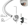 thumbnail image 6 of Utopia Alley Rustproof Wall Mounted Curved Shower Rod, Aluminum, 44" to 72" Wide, Chrome, 6 of 10
