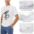 thumbnail image 6 of Hanmun Men's Xenomorph Cartoon T-Shirts Short Sleeve Cotton Round Crew Neck M T-Shirt Moisture Wicking White USA, 6 of 9