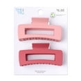 thumbnail image 7 of Time and Tru Women's Adult Women's Hair Claw Clip 2-Pack, Pink, 7 of 7