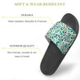 thumbnail image 3 of GZHJMY Stylish Slides for Women Men, Blue Brown Leopard Print Soft Flexible Slip-on Sandals Slippers, 3 of 7