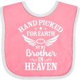 thumbnail image 3 of Inktastic Handpicked for Earth by My Brother in Heaven Angel Wings Boys or Girls Baby Bib, 3 of 4