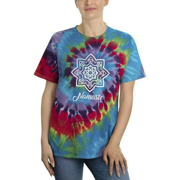 Namaste Flower Tie Dye Spiral Women -Smartprints Designs, Female XX-Large