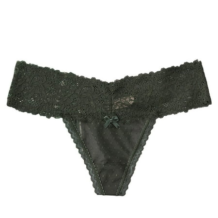 

ZMHEGW Briefs For Women Lace Transparent Thong Low Waist Thong Women s Underwear Seamless