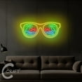 thumbnail image 3 of C-CRAFT Summer Beach Sunglasses Neon Led Light Up 27 inch for Eyewear Optometry Shop Wall Decor, 3 of 5