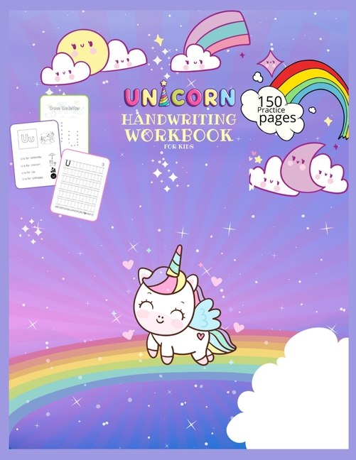 Unicorn Handwriting Workbook For Kids Unicorn Handwriting Practice 