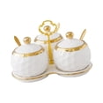 thumbnail image 2 of veasfak 3 Pieces Ceramic Spice Jars Seasoning Pepper Boxes for Restaurants Farmhouse White, 2 of 9