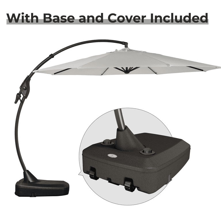 180 degree rotation patio umbrella Best Choice Products 10ft 360 Rotating Cantilever Offset Hanging Patio Umbrella main image 0