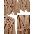 thumbnail image 4 of Chaqueta de con Parches y Cinturón para Mujer, de Larga, con Cordón Ajustable, Abrigo Grueso para Mujer, Ropa de Calle Caqui M, 4 of 10