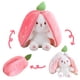 thumbnail image 5 of Conejo Fresa Conejo Transformado Fresa Xiaoguo Juguete Peluche Almohada Zanahoria Muñeca Conejo Blanco (Conejo Fresa 18 Cm) [Conejo Fresa 18 Cm] [Aspiradora Única], 5 of 9