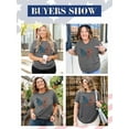 thumbnail image 6 of XCHQRTI Women 4th of July Butterfly T-Shirt Plus Size Short Sleeve Casual Tee, 6 of 7
