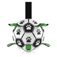 thumbnail image 1 of Pelota de juguete para perros, pelota de fútbol interactiva para perros de interior y exterior con pestañas de fácil agarre, pelota de juego de ejercicio para mascotas, 1 of 5