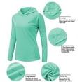 thumbnail image 4 of Satankud Women's Long Sleeve Hoodie Shirts Plus Size UPF 50+ Sun Protection UV Outdoors T-Shirt LightGreen M, 4 of 7