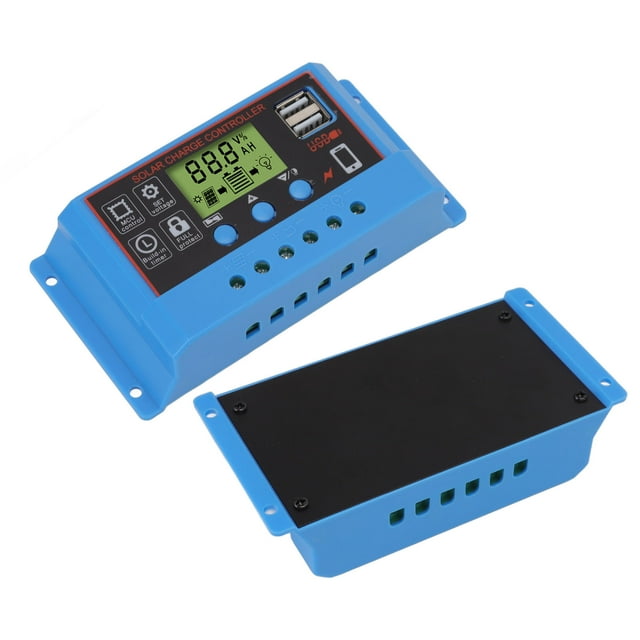 Controlador de panel Solar de 12V 24V Pantalla LCD para de Energía Solar, Hogar Inteligente, Cargador, Ventilacia, Caja de Luz, cartelera, Luz de Advertencia