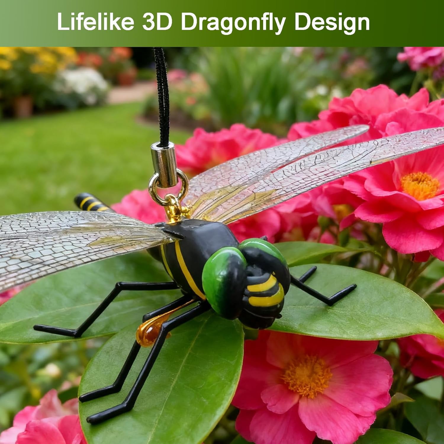 40PCS Dragon Fly Clips for Bugs Repellent ,Fake Dragonflies, Plastics Dragonfly for Garden Stakes Decor Yard Ornaments for Hat,Deer and Horse,Fly Scare Devices for Indoor Outdoor