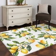 thumbnail image 4 of Lemon Flower Area&nbsp;Rug 3x5ft Watercolor Summer Leaf Non-Slip&nbsp;Washable Square&nbsp;Rugs Soft Felt Indoor Floor Mat for Bedroom Kitchen Living Room Bathroom, 4 of 9