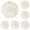 Beige, variant on Boho Handmade Crocheted Doilies, 11.8 Inch Cotton Lace Doily Round Placemat, Vintage Knitted Table Mat for Home Kitchen Dining Table, Wedding Party Decoration, 6PC Crocheted Placemat, Beige