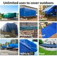 thumbnail image 5 of BalajeesUSA Durable Waterproof Poly Tarpaulin 10x20 ft Blue/Silver Multi Purpose Floor Utility Camp Tent Shelter, 5 of 7